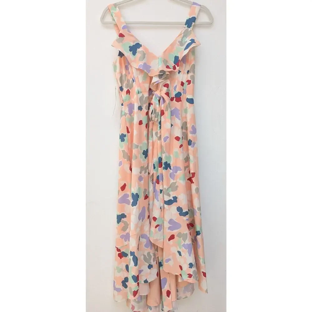 Anthropologie Hutch Maxi Dress Garden Party Printed Wrap Size XS NWT